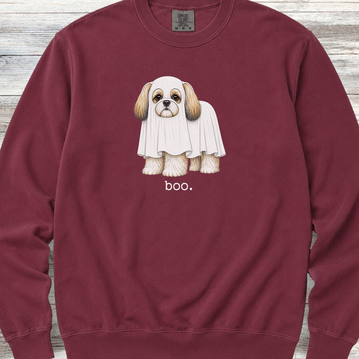 Shih Tzu Boo Sweatshirt - Crimson
