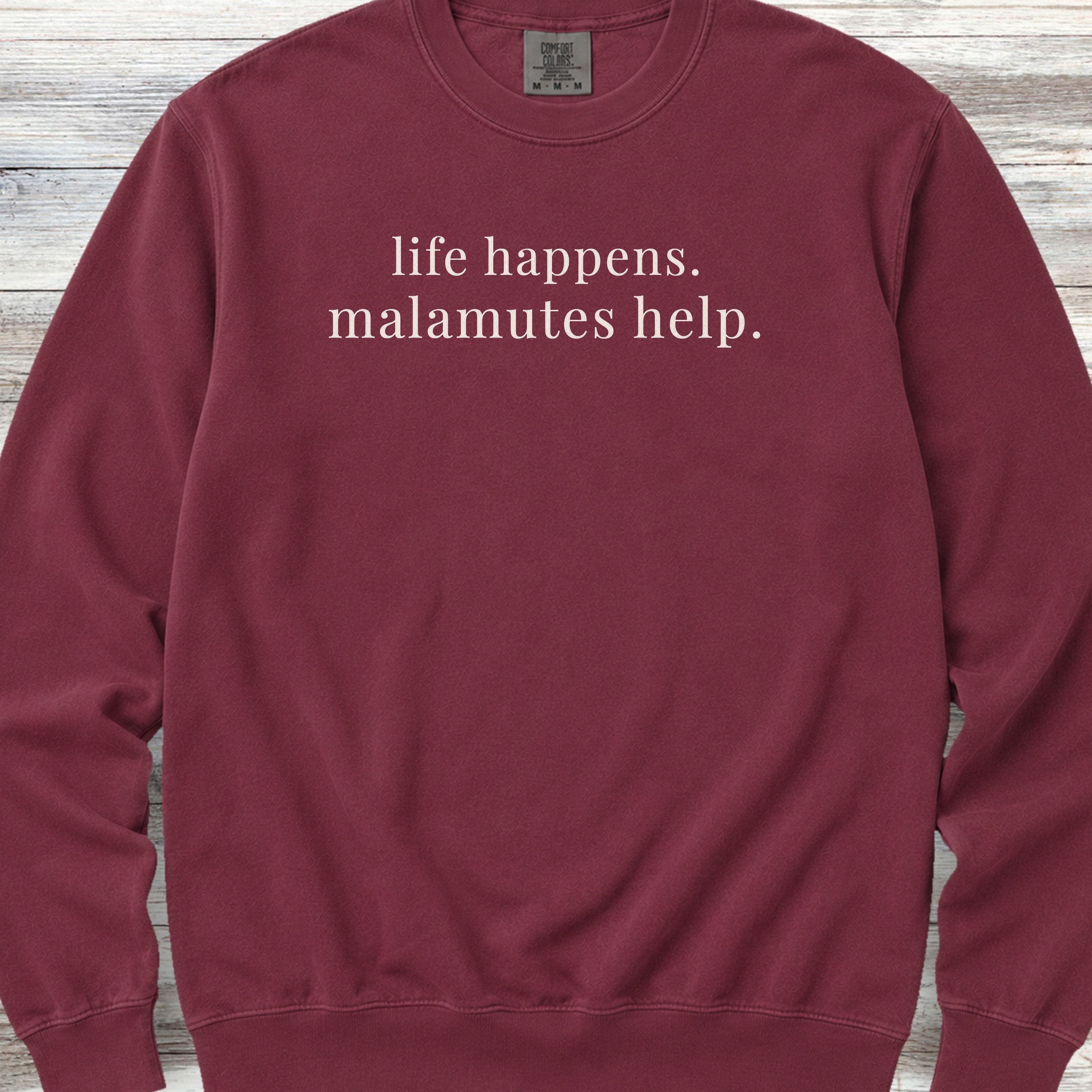 Malamute Help Sweatshirt - Crimson