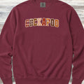 Cockapoo Fall Faux Patchwork Sweatshirt - Crimson