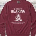 Rough Collie Selective Hearing Sweatshirt - Crimson