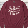 Chihuahua Groovy Mom Sweatshirt - Crimson