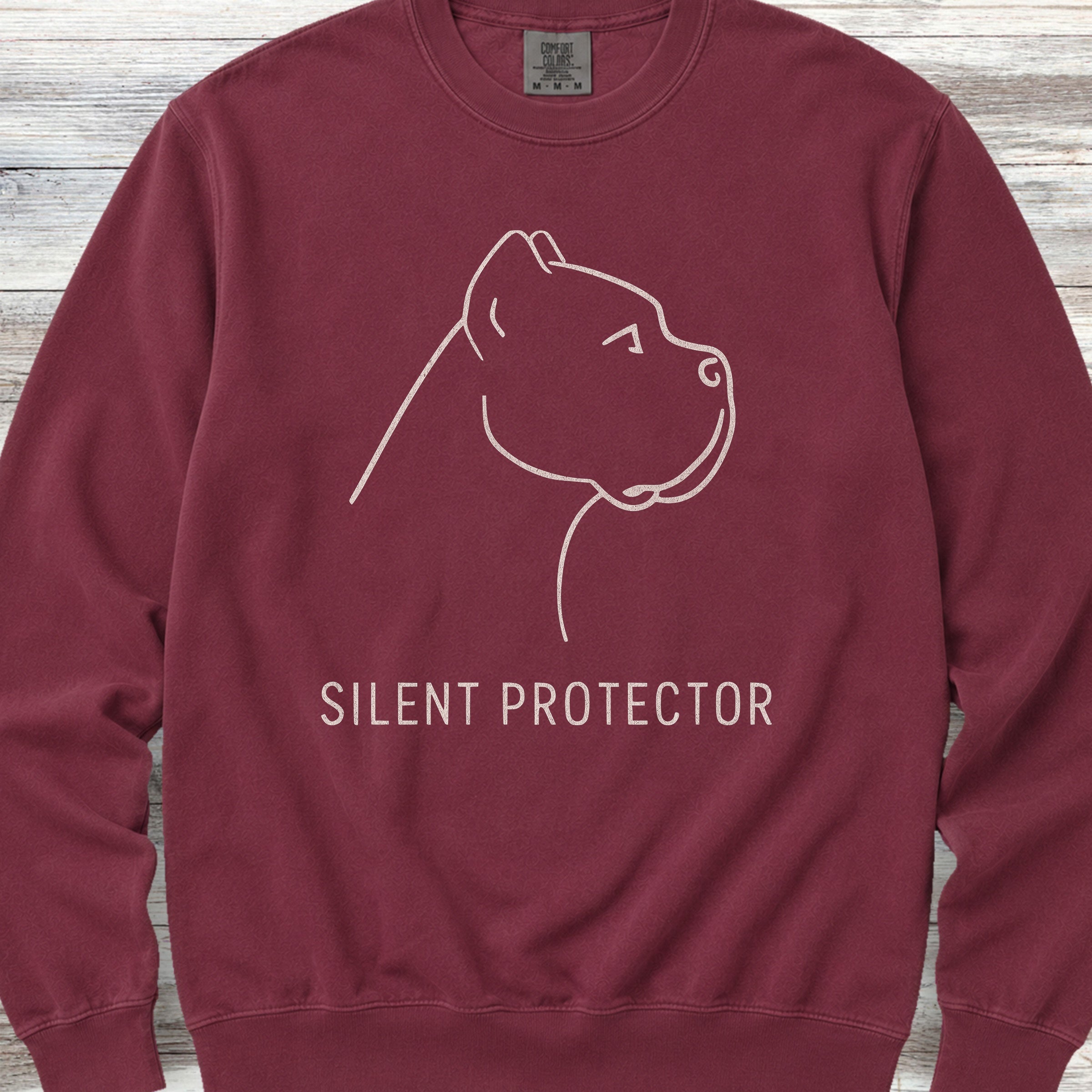 Cane Corso Silent Protector Sweatshirt - Crimson
