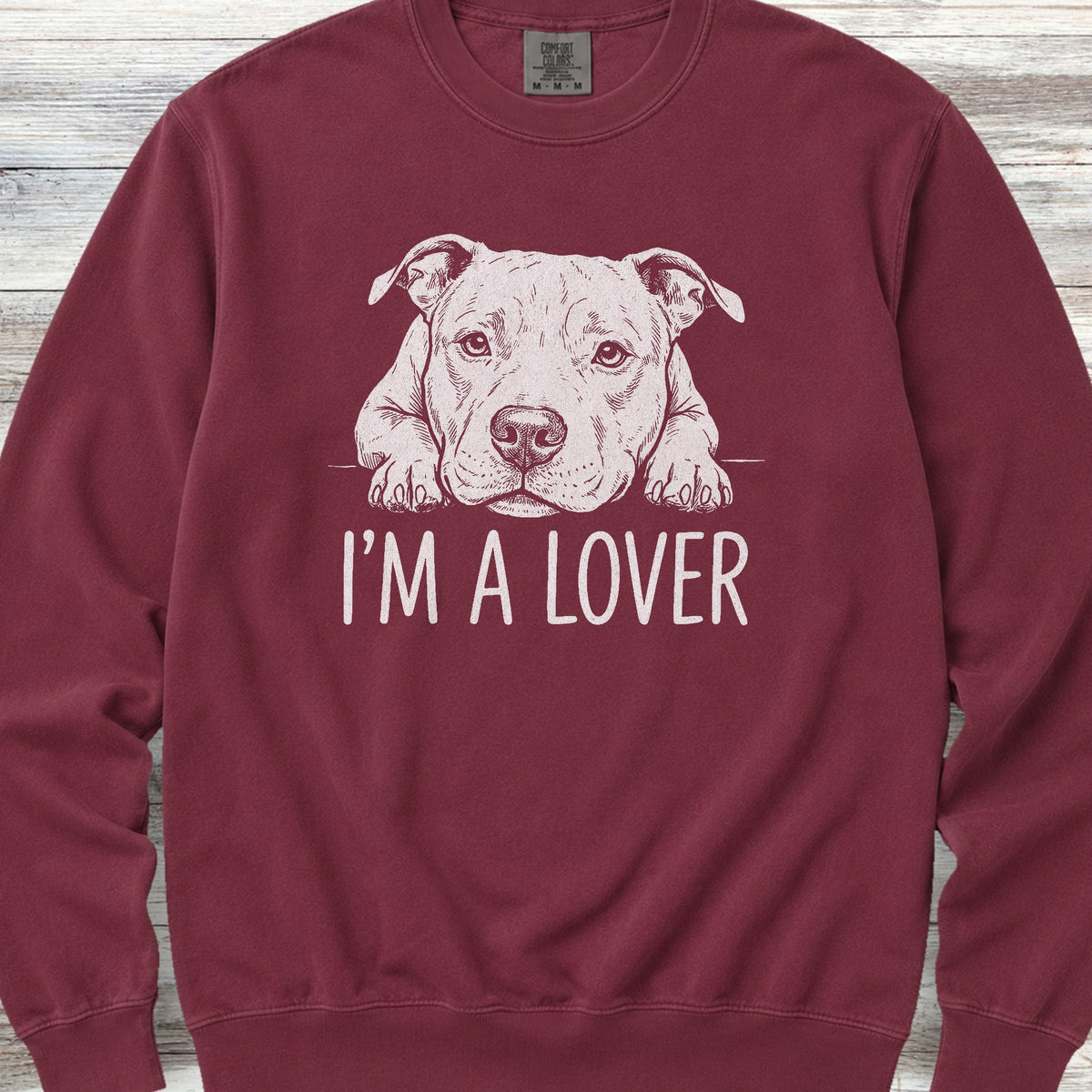 Pit Bull Lover Sweatshirt - Crimson