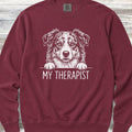 Australian Shepherd Therapist Sweatshirt - Crimson