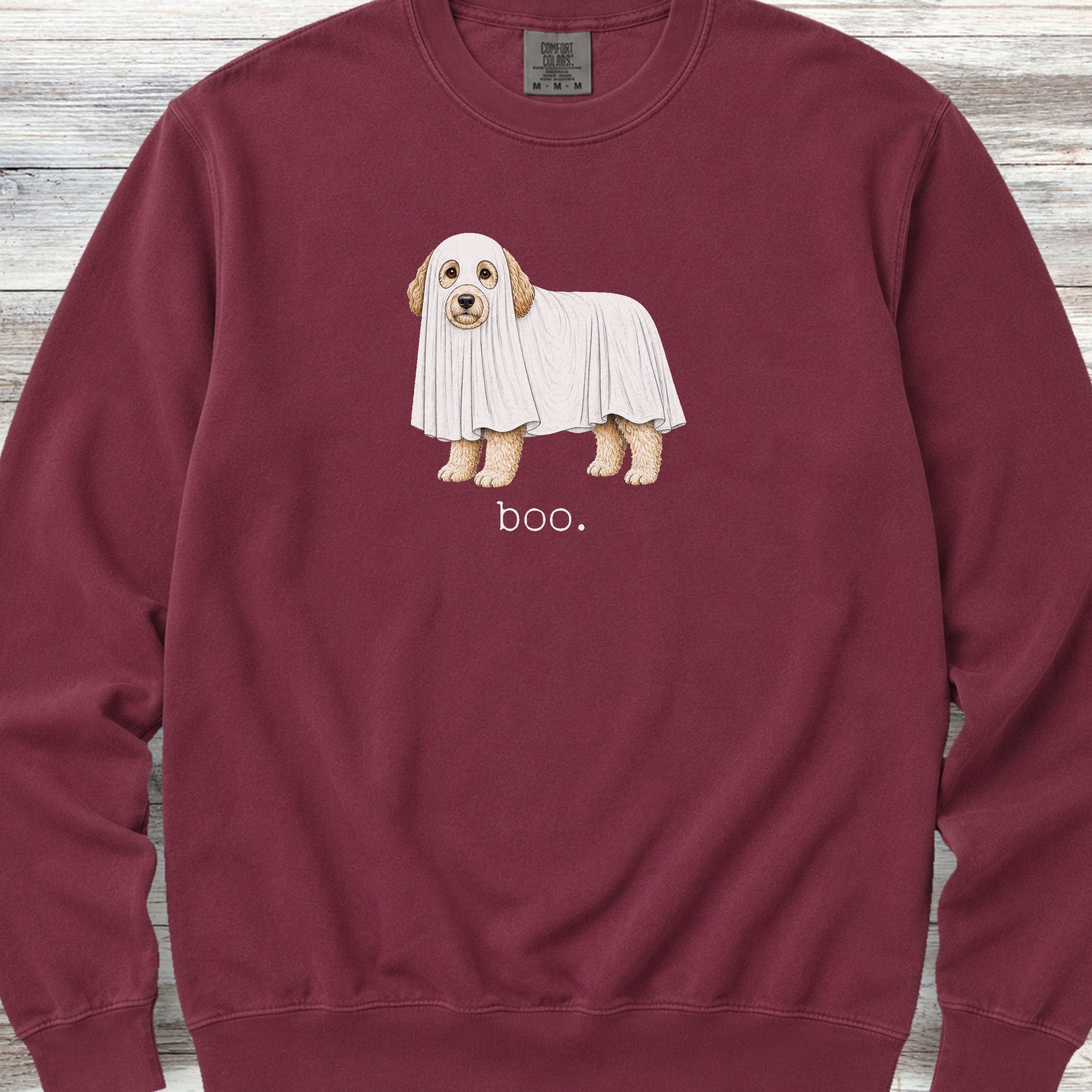 Doodle Boo Sweatshirt - Crimson
