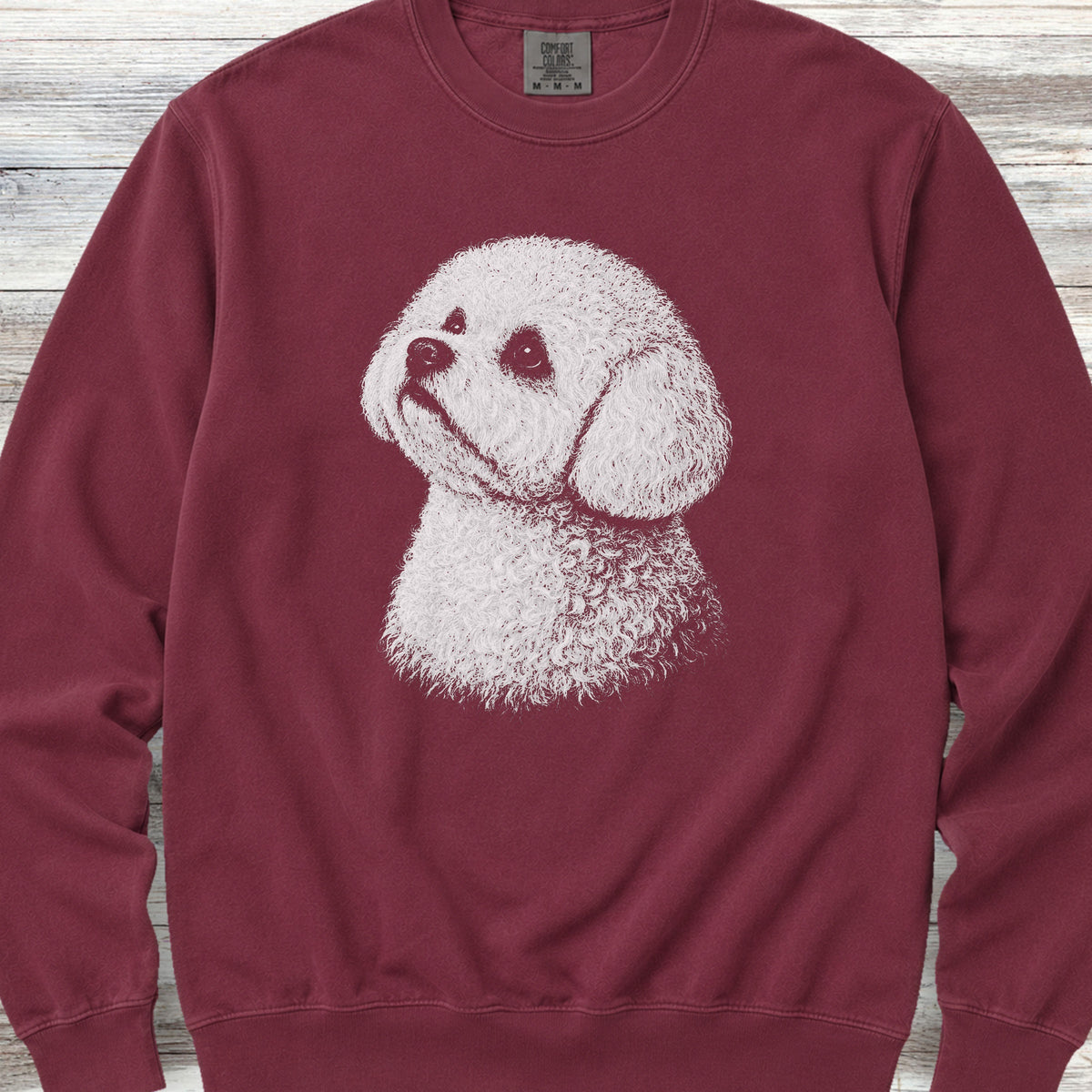 Bichon Frise Loyalty Sweatshirt - Crimson