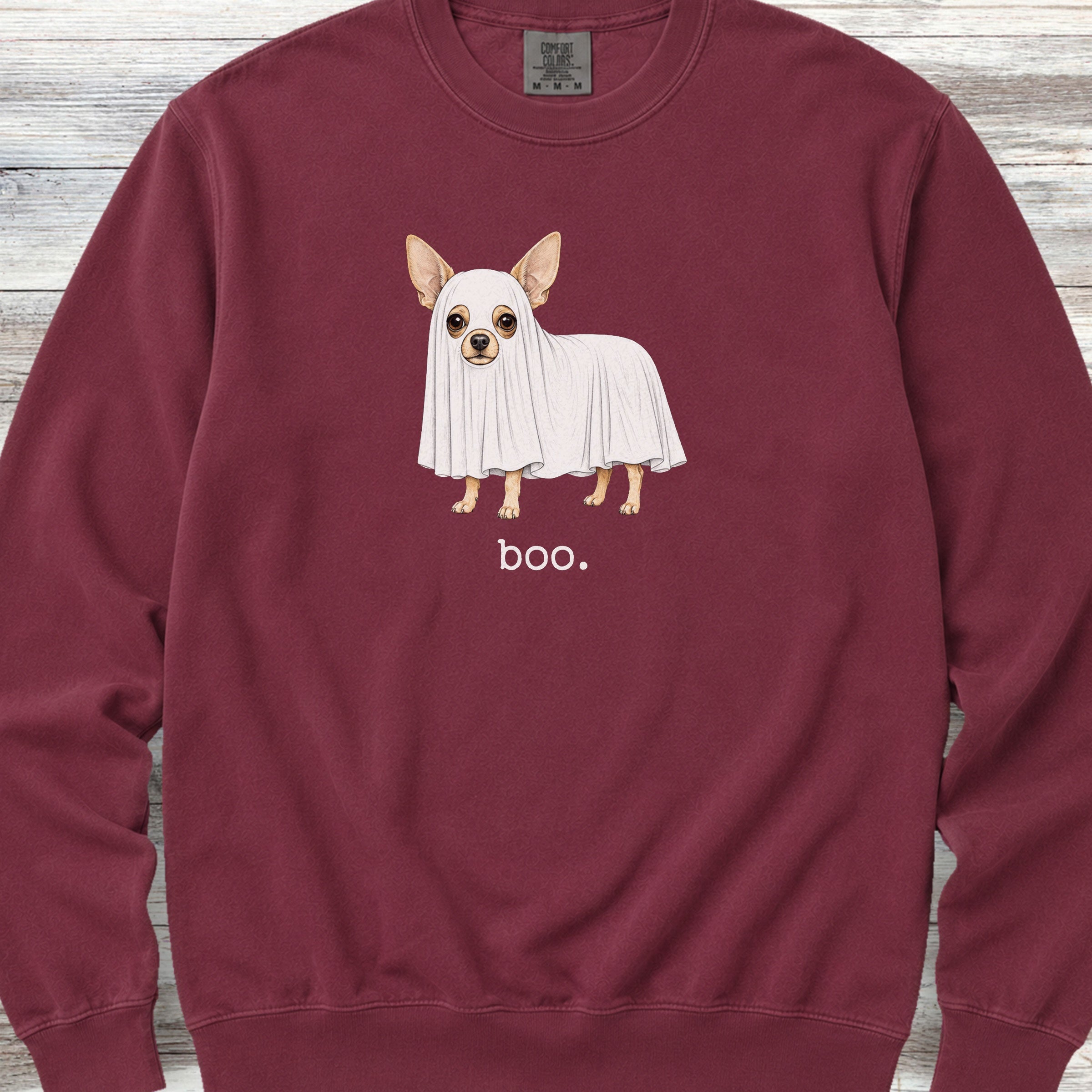 Chihuahua Boo Sweatshirt - Crimson