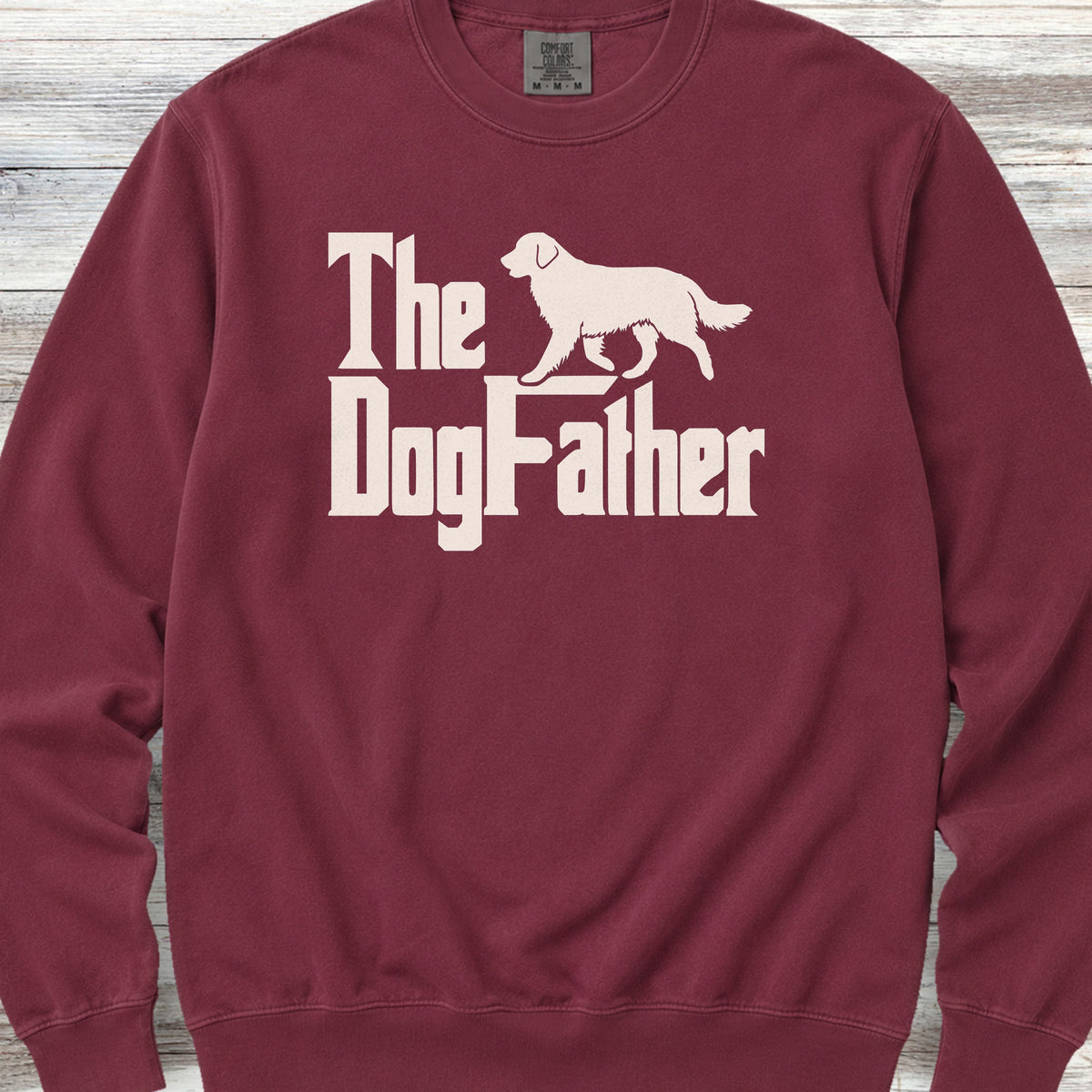 Golden Retriever Dog Father Sweatshirt - Crimson