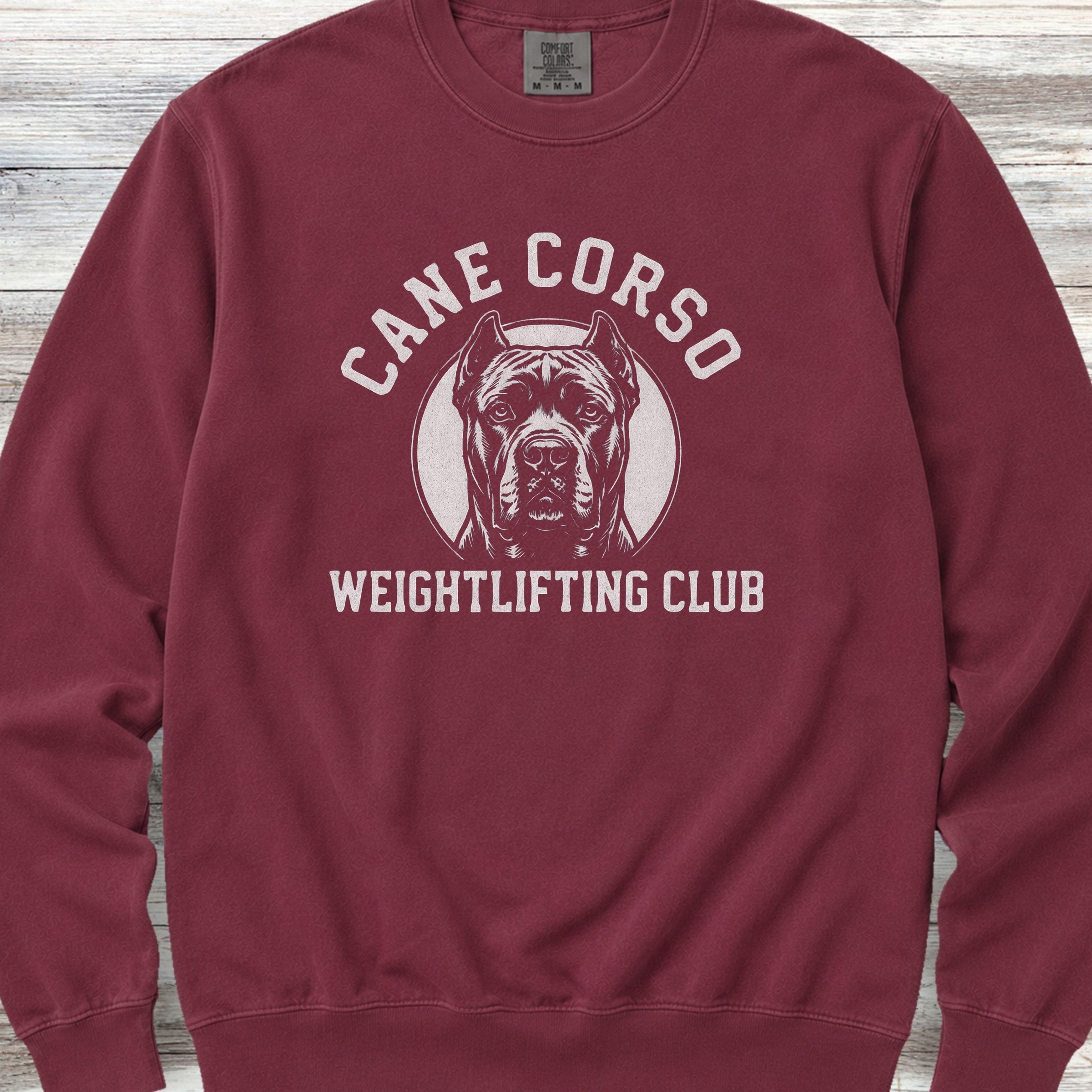 Cane Corso Weightlifting Sweatshirt - Crimson