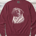 Pug Loyalty Sweatshirt - Crimson