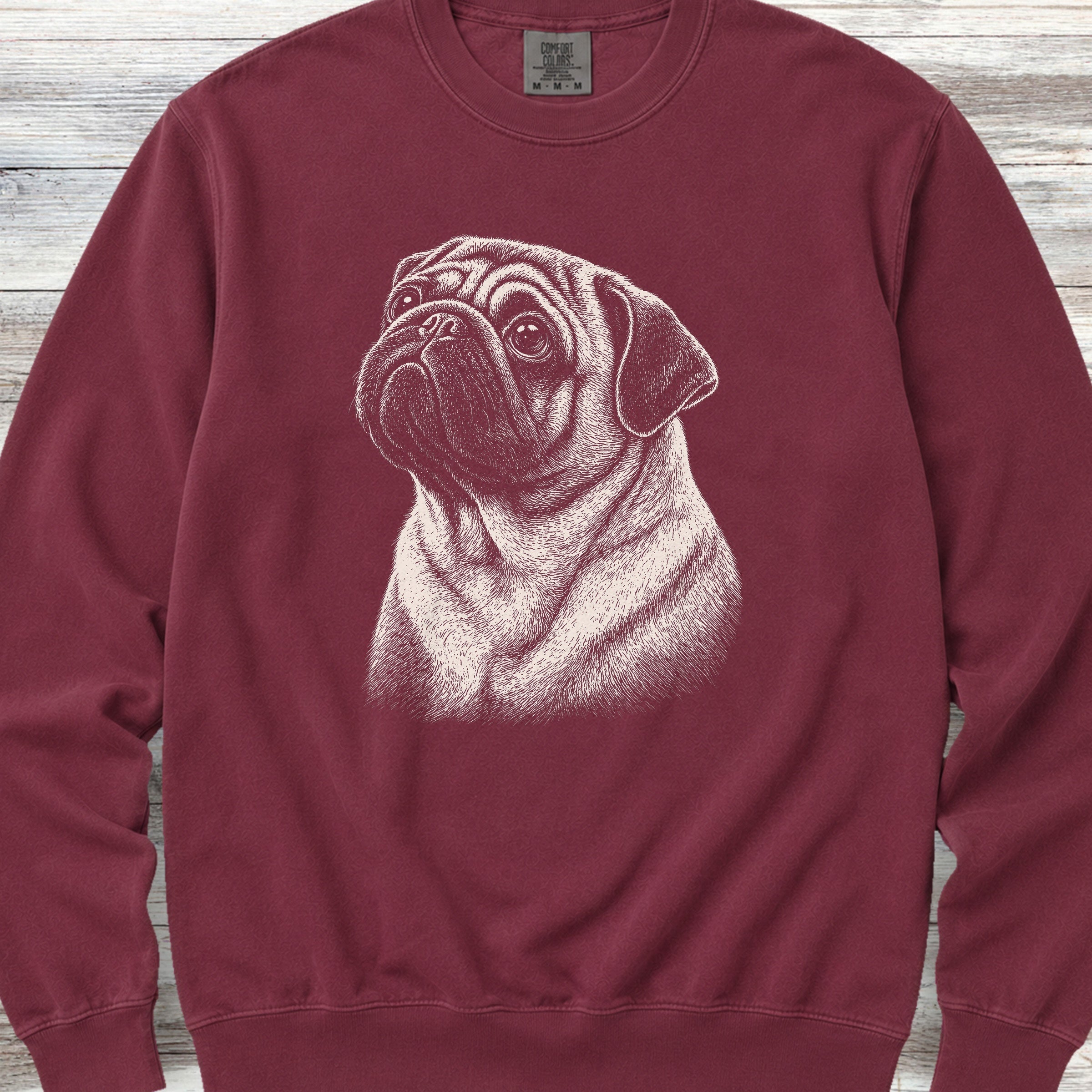 Pug Loyalty Sweatshirt - Crimson