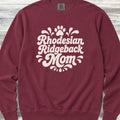 Rhodesian Ridgeback Groovy Mom Sweatshirt - Crimson