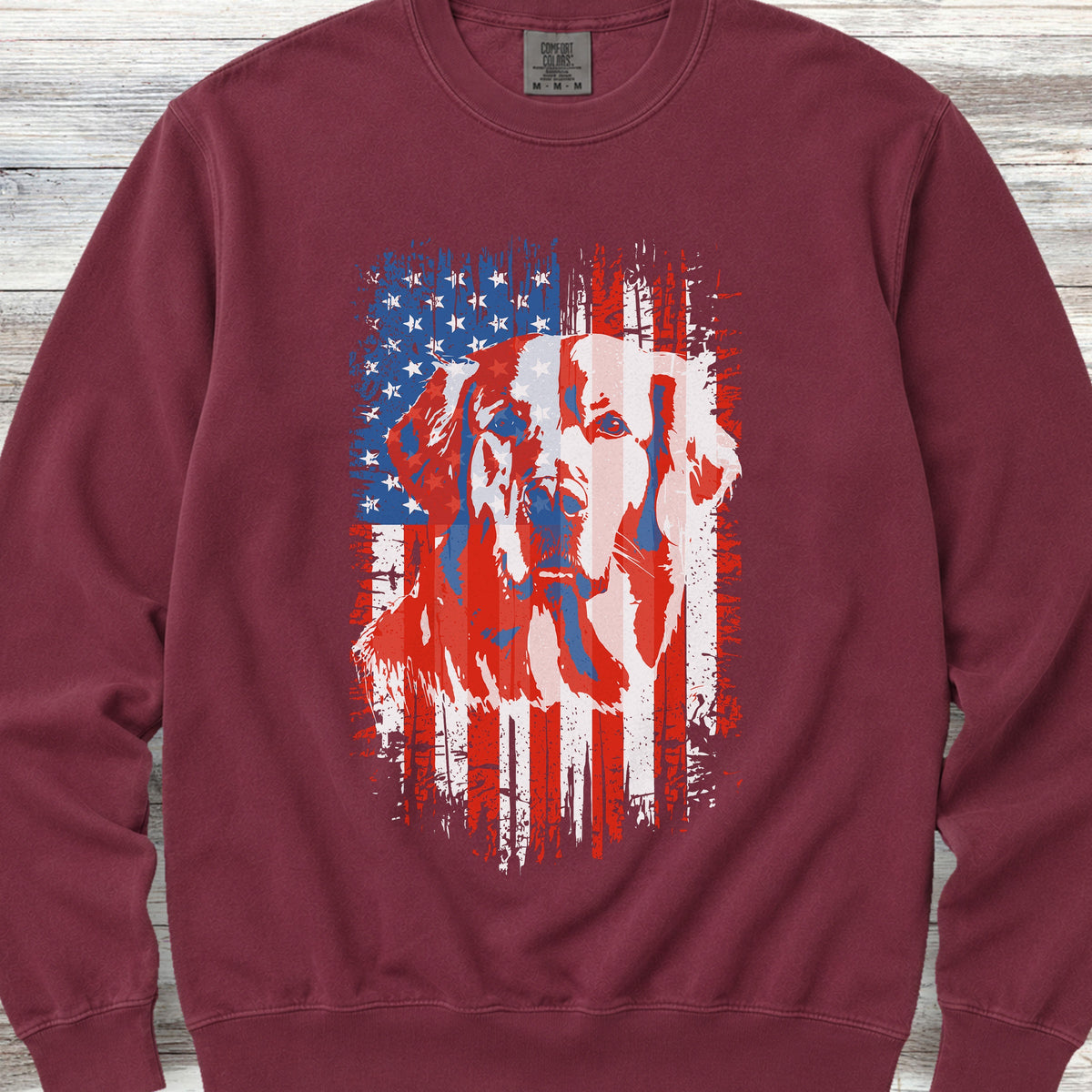 Golden Retriever USA Sweatshirt - Crimson