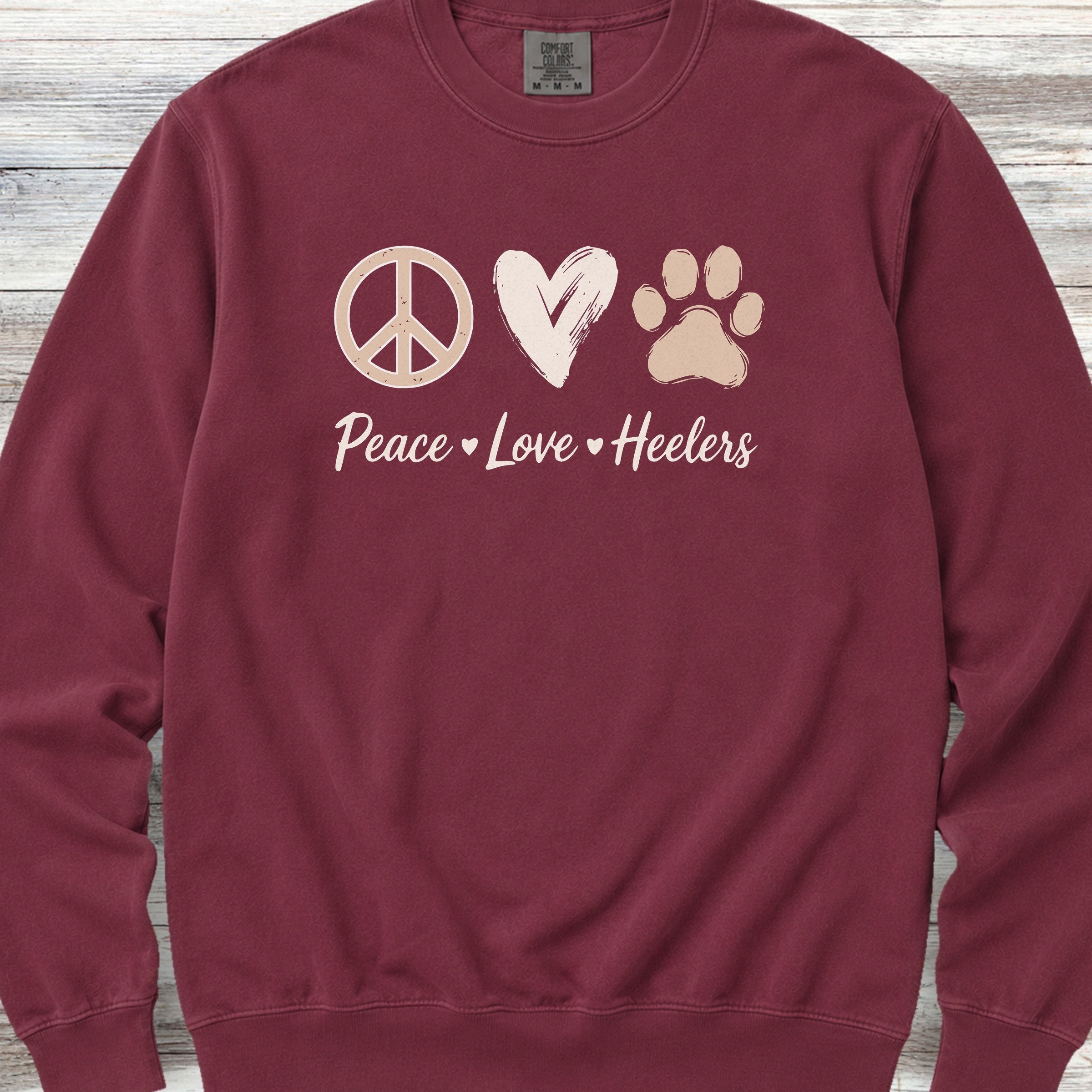 Australian Cattle Dog Peace Sweatshirt - Crimson