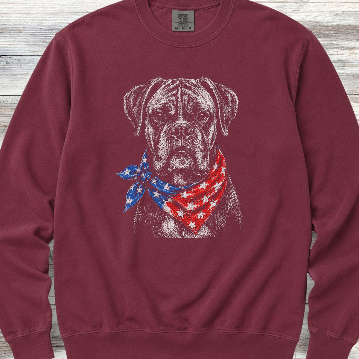 Boxer Patriot Sweatshirt - Crimson