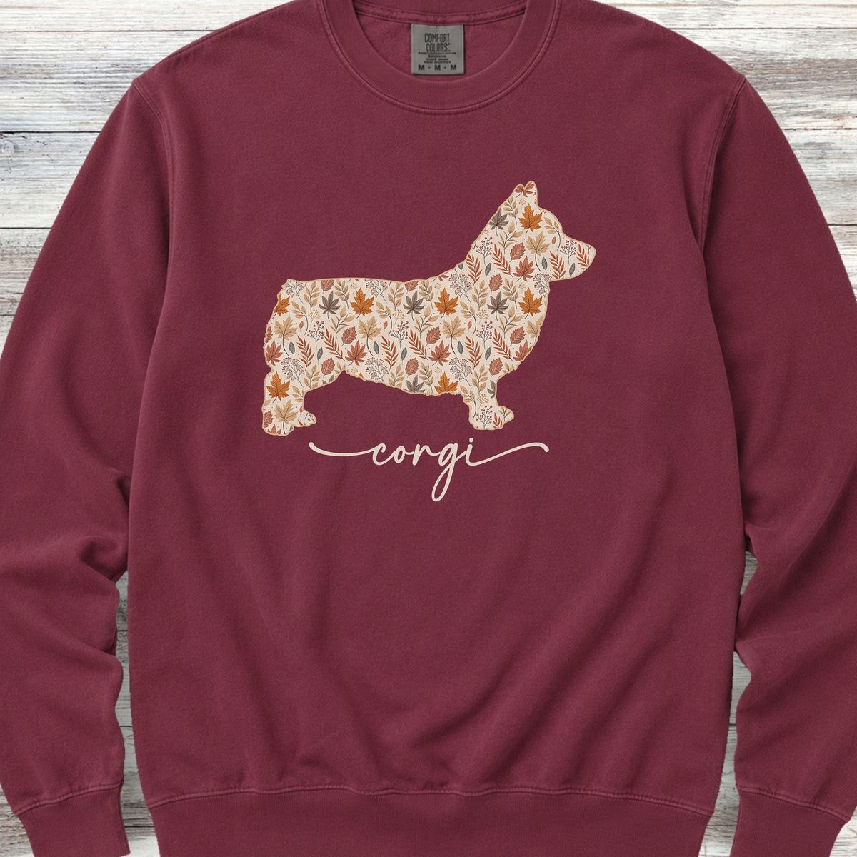 Corgi Fall Sweatshirt - Crimson