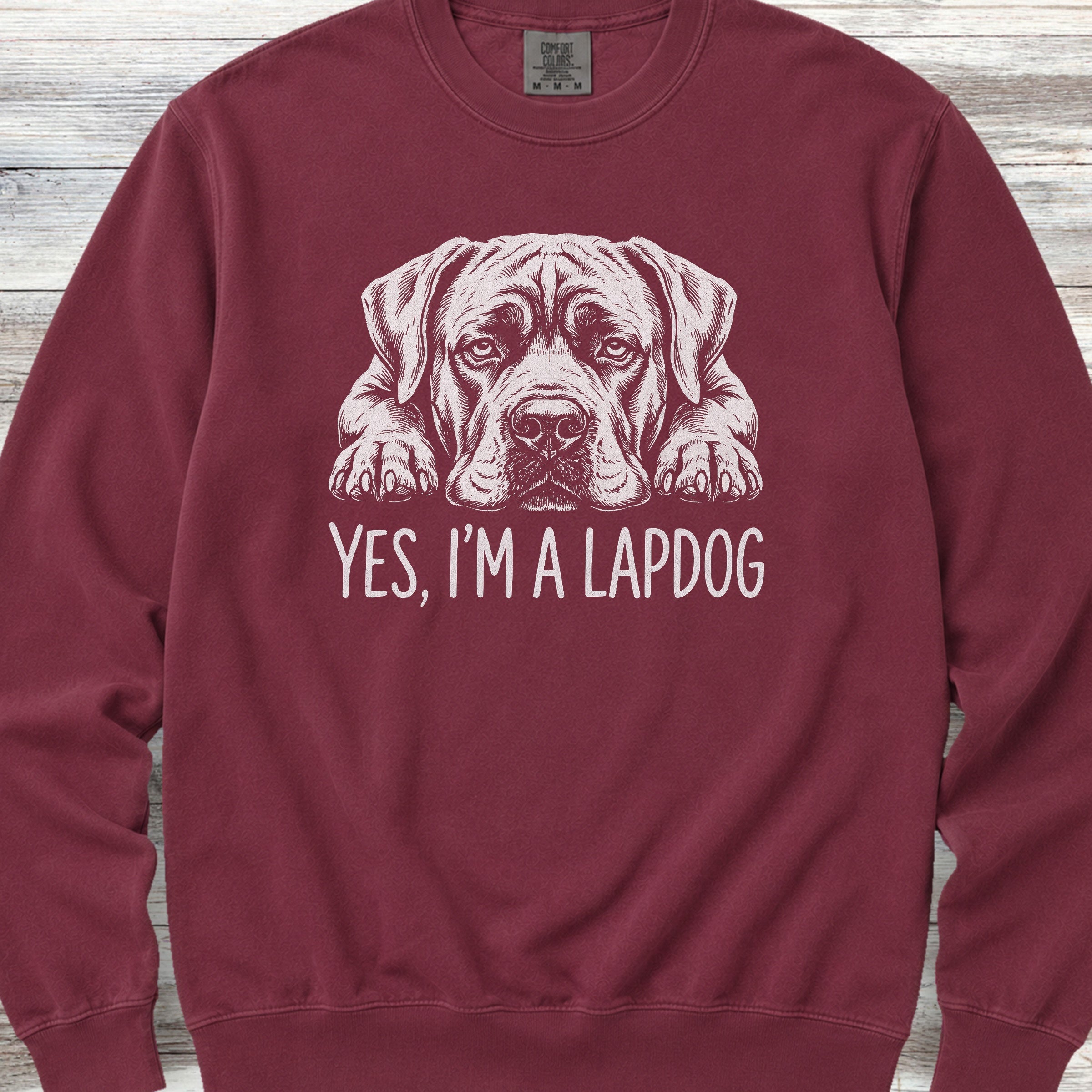 Cane Corso Lap Dog Sweatshirt - Crimson