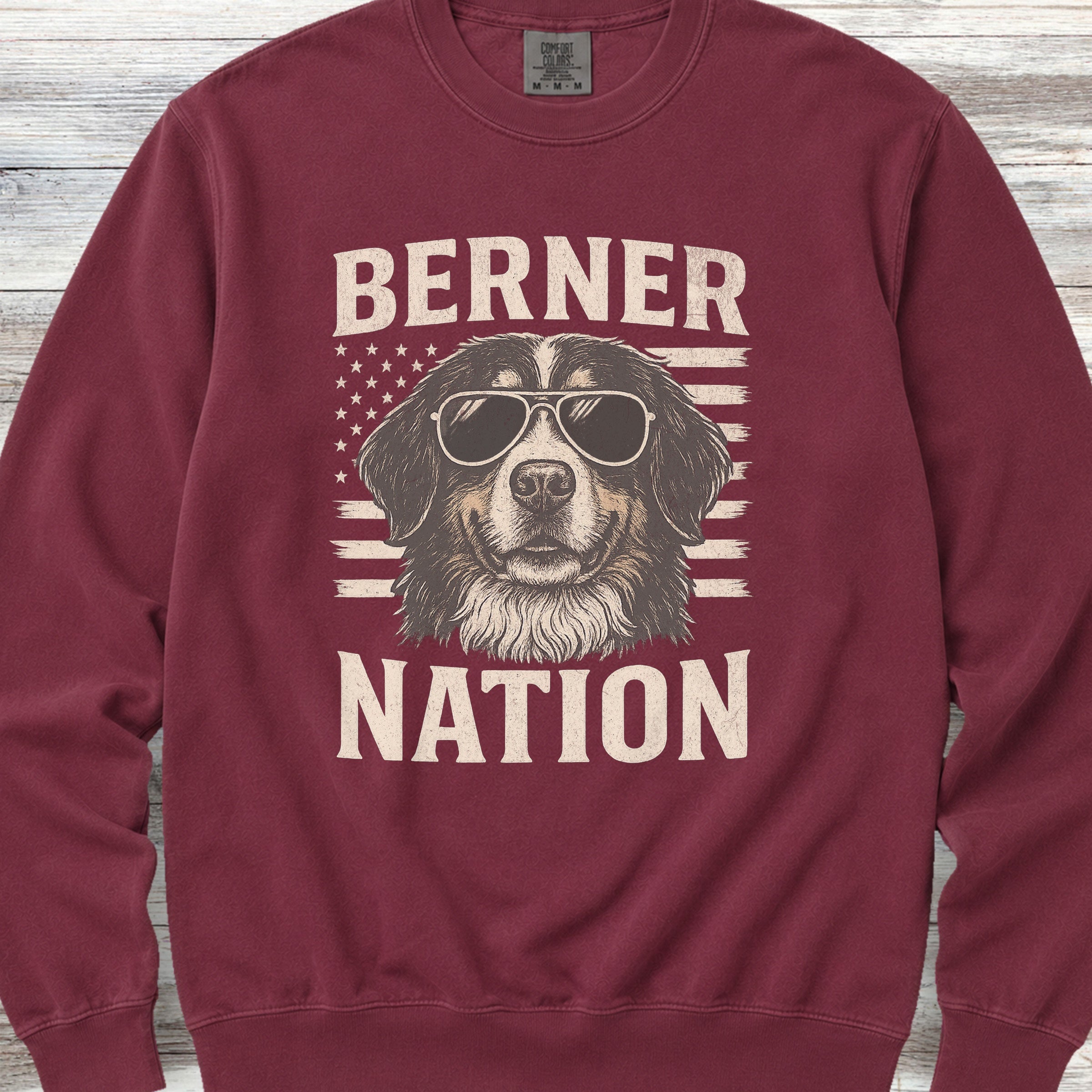 Bernese Mountain Dog Nation Sweatshirt - Crimson