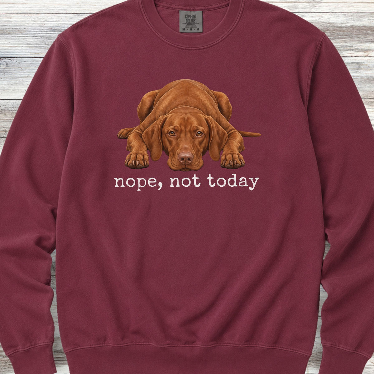 Vizsla Nope Sweatshirt - Crimson