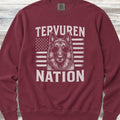 Belgian Tervuren Nation Sweatshirt - Crimson