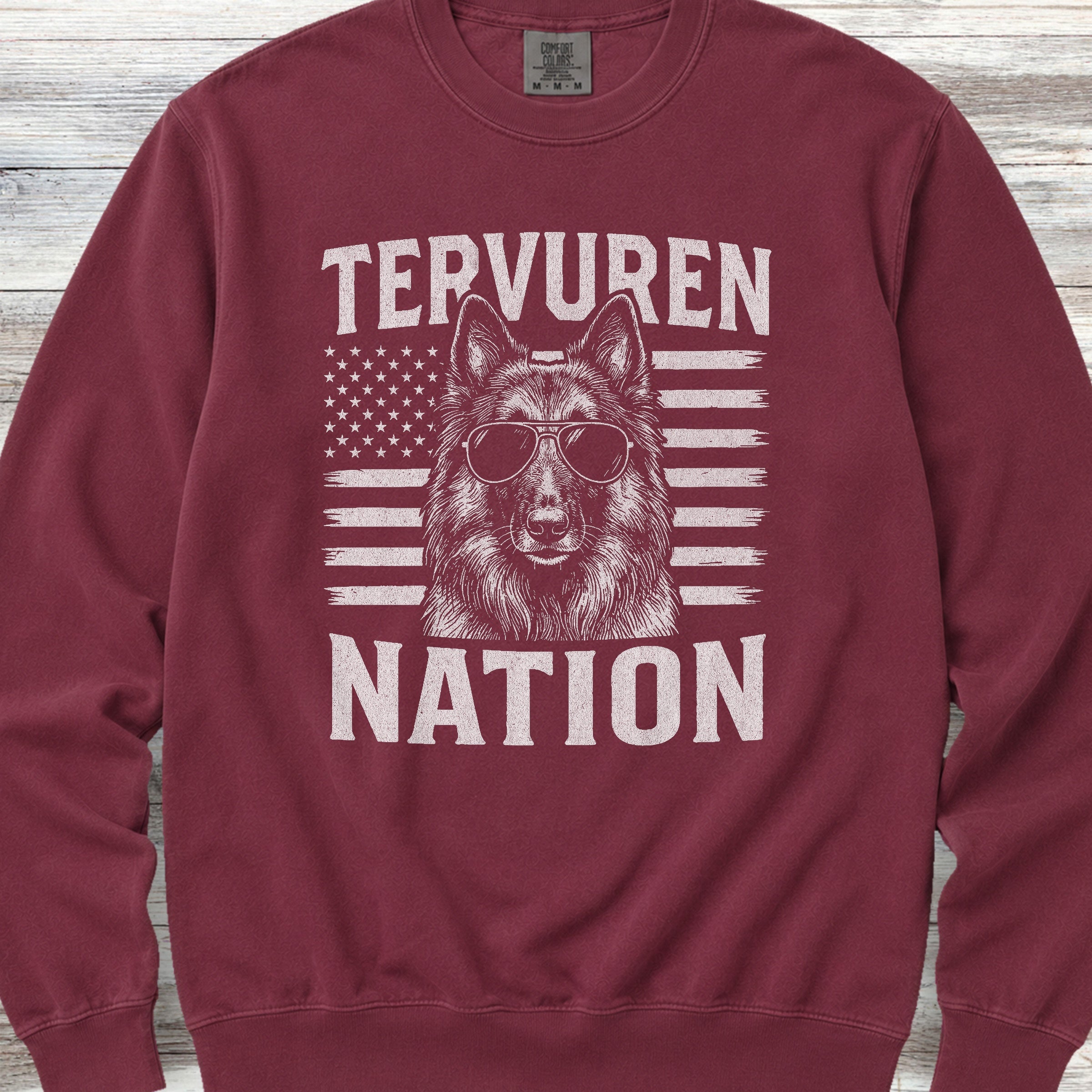 Belgian Tervuren Nation Sweatshirt - Crimson