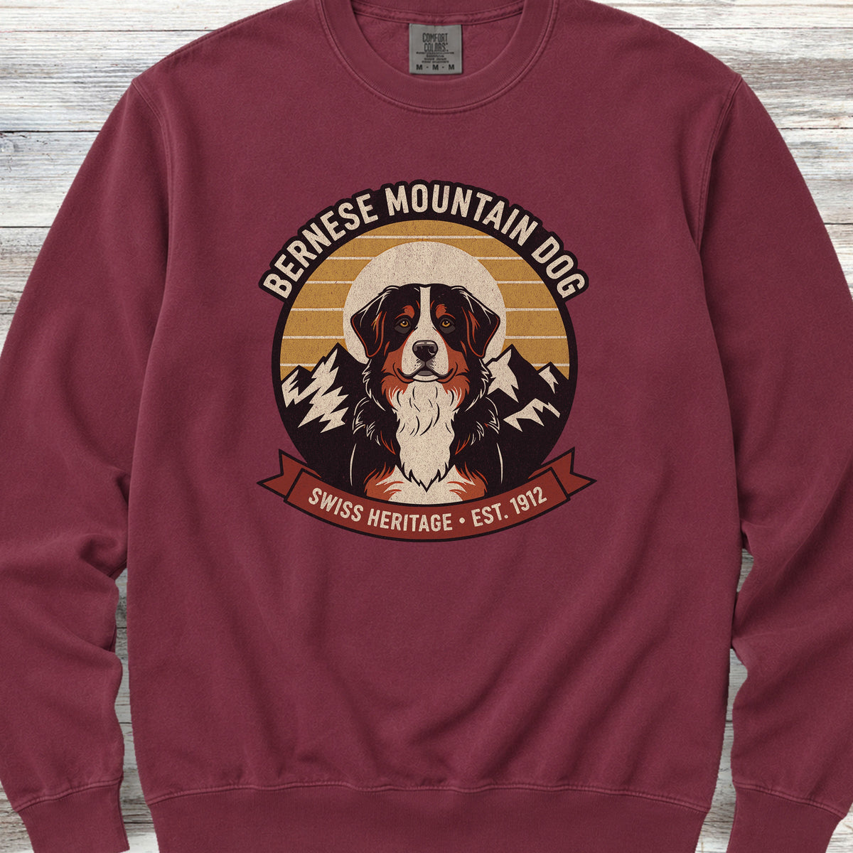 Bernese Mountain Dog Heritage Sweatshirt - Crimson