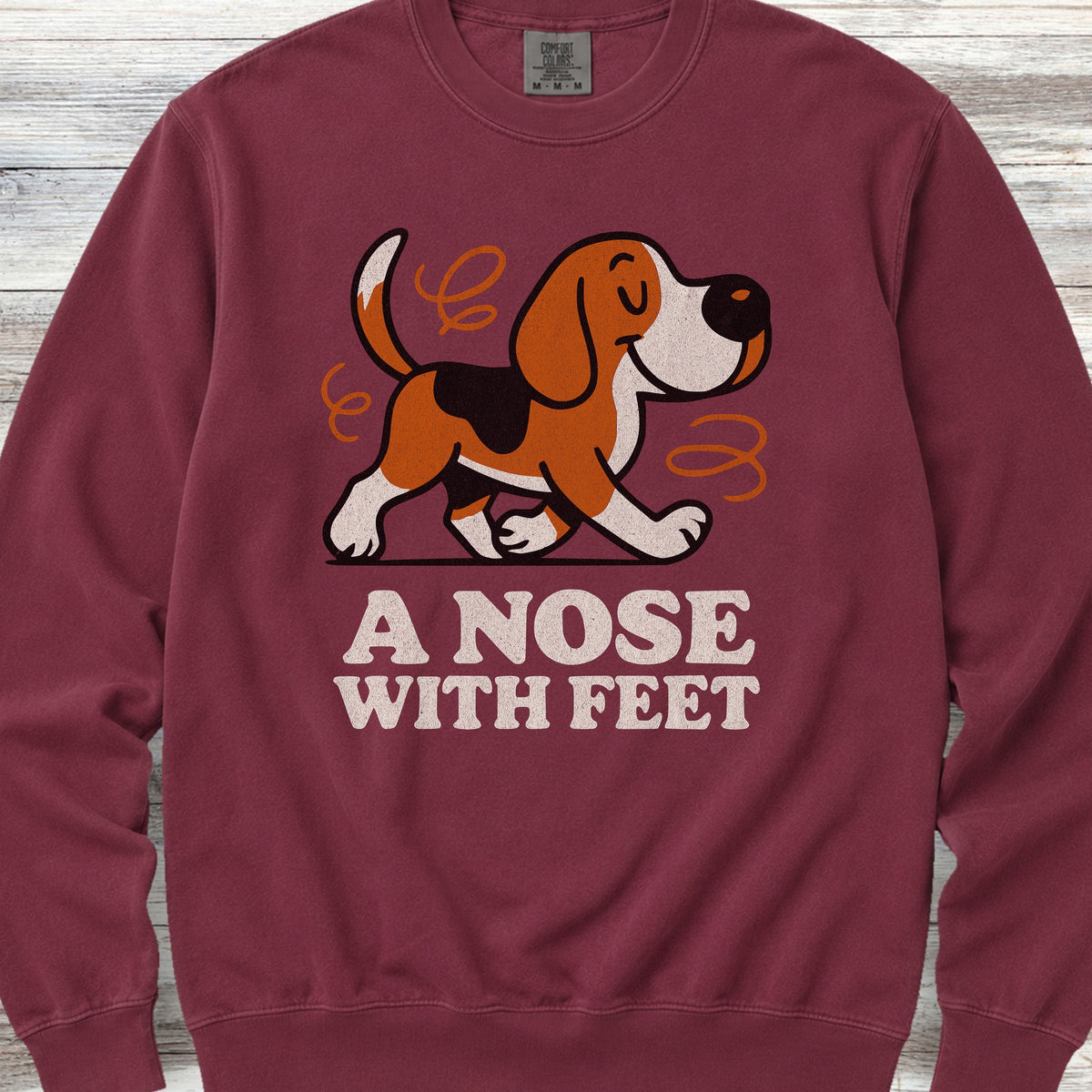 Beagle Nose Sweatshirt - Crimson