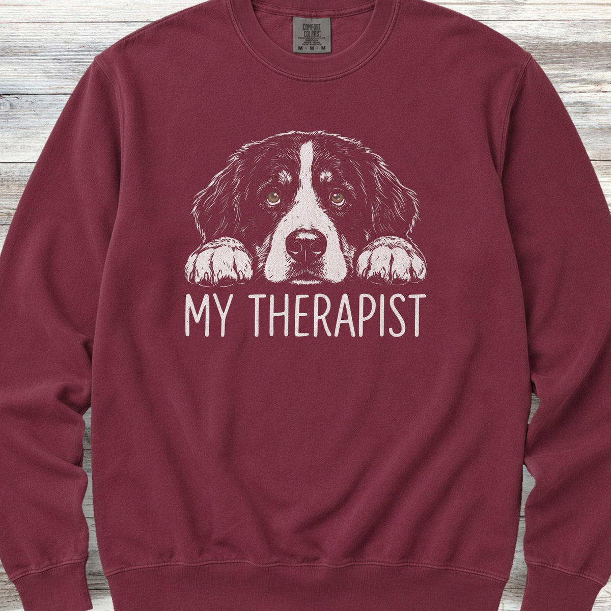 Bernese Mountain Dog Therapist Sweatshirt - Crimson