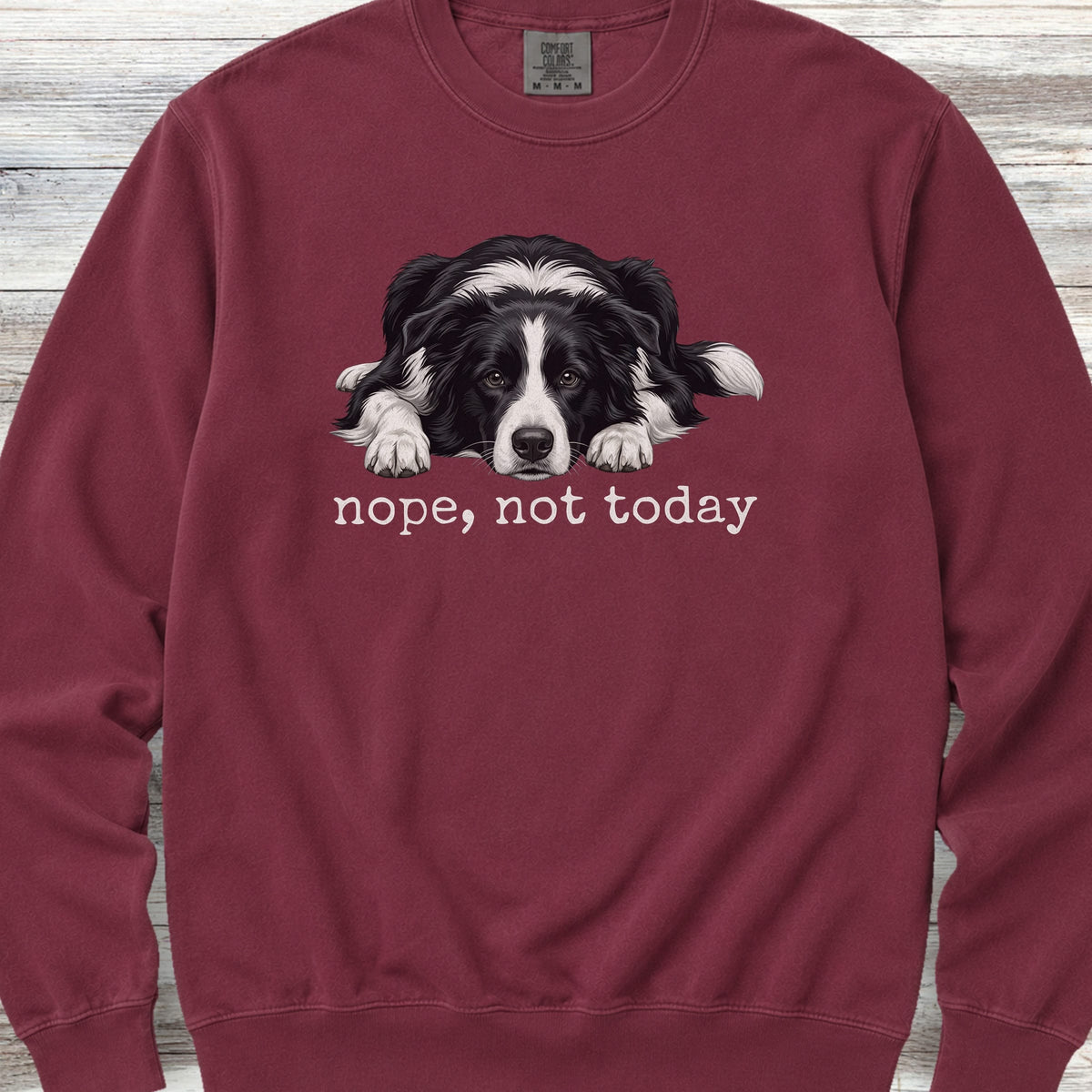 Border Collie Nope Sweatshirt - Crimson