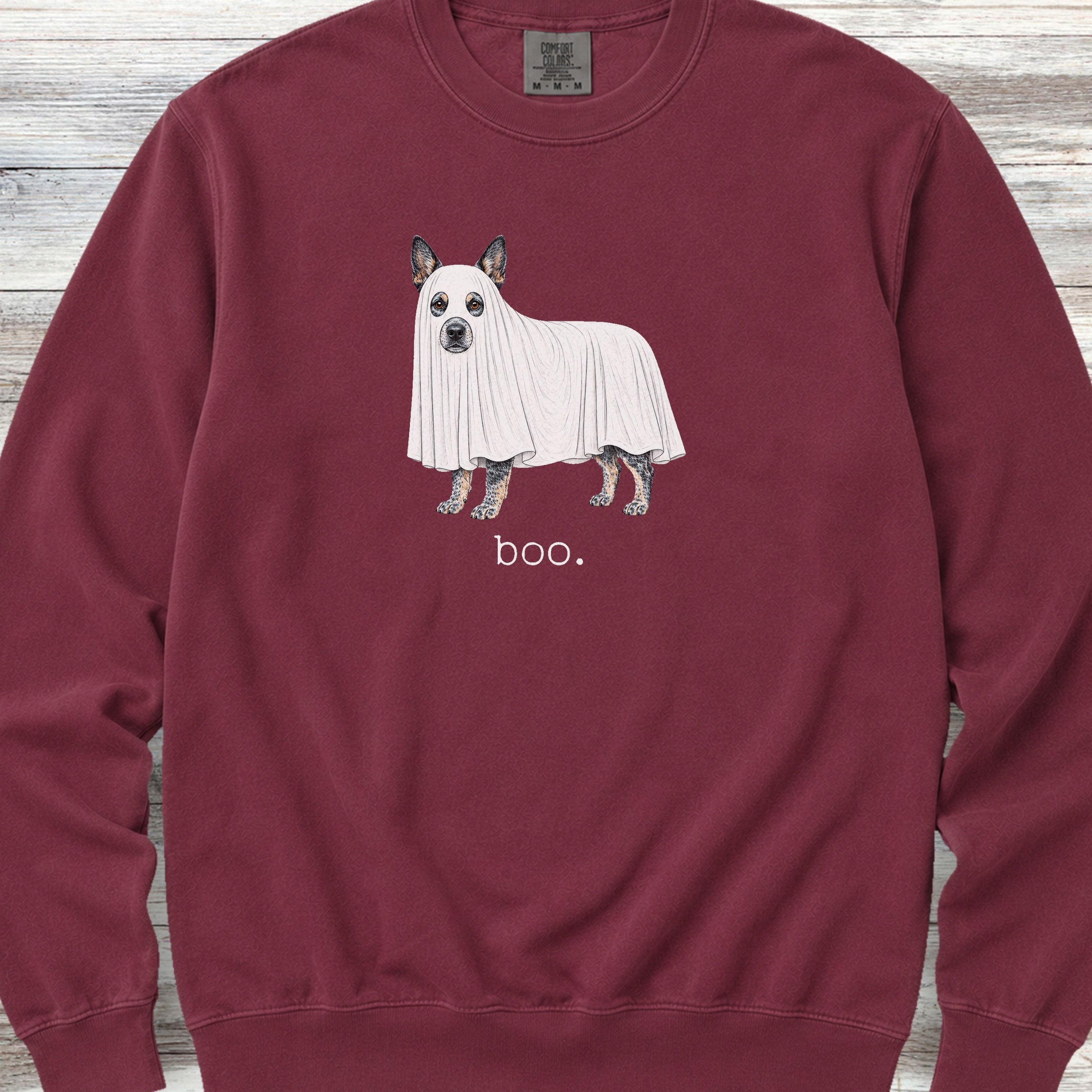 Australian Cattle Dog Boo Sweatshirt - Crimson
