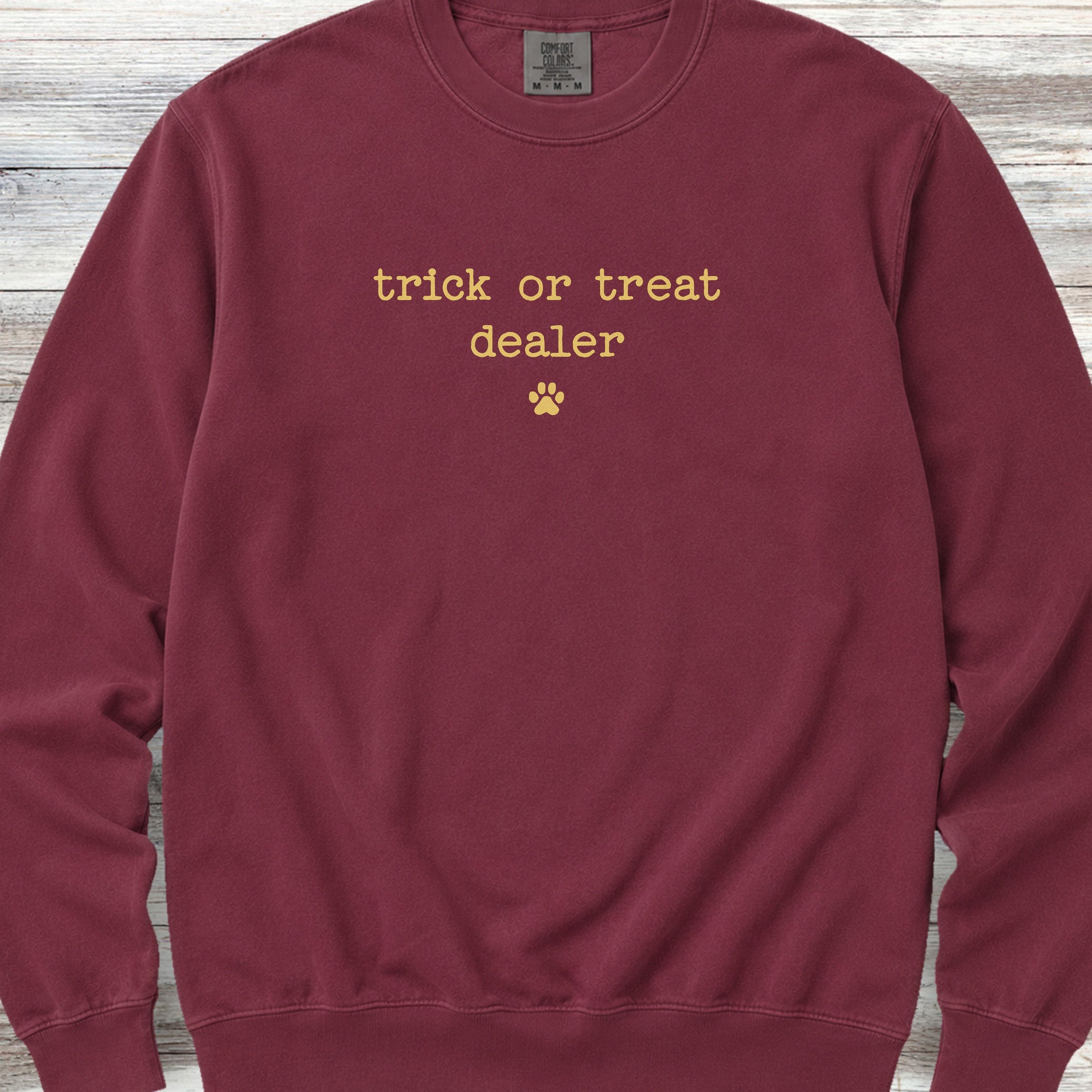 Vintage Trick or Treat Dealer Sweatshirt - Crimson