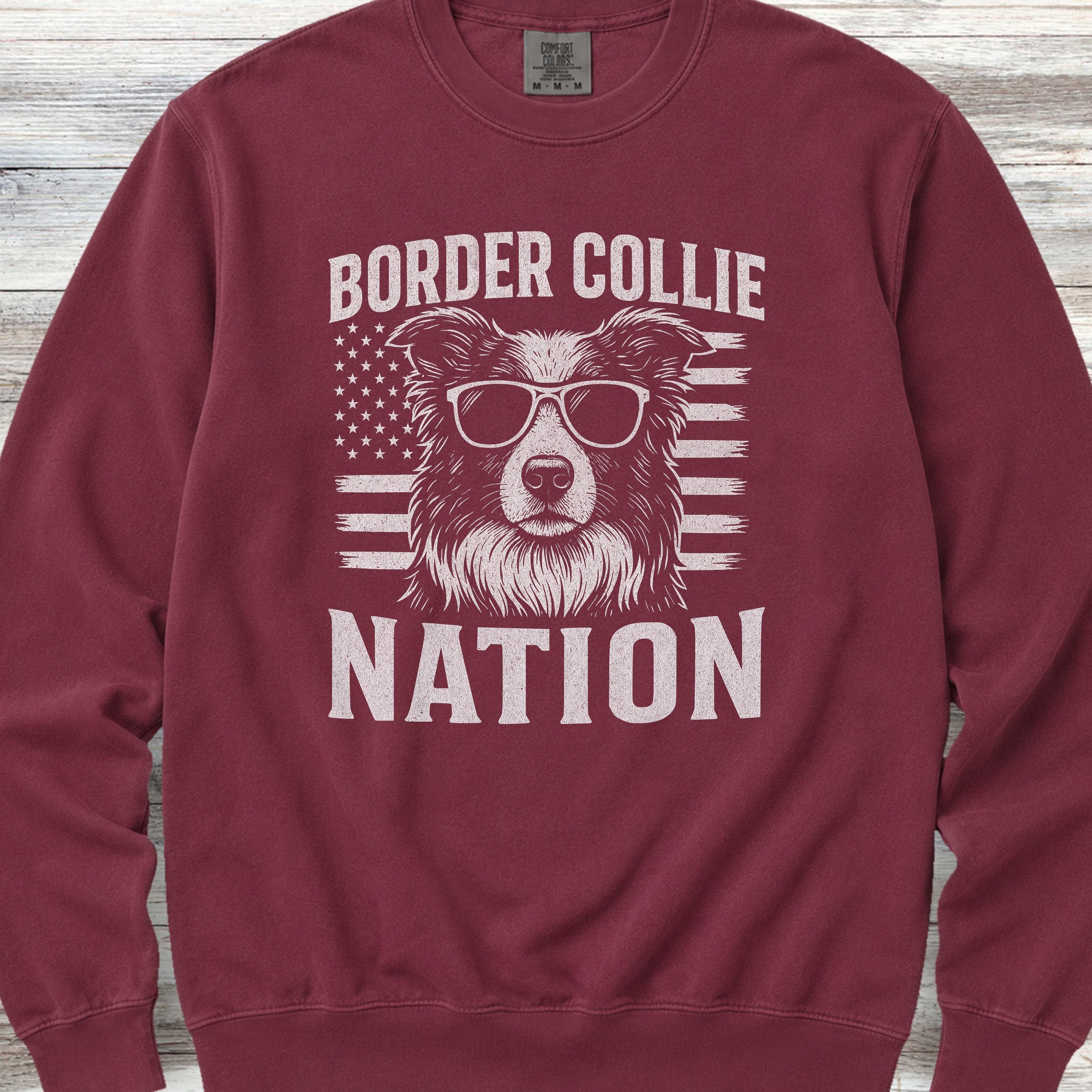 Border Collie Nation Sweatshirt - Crimson