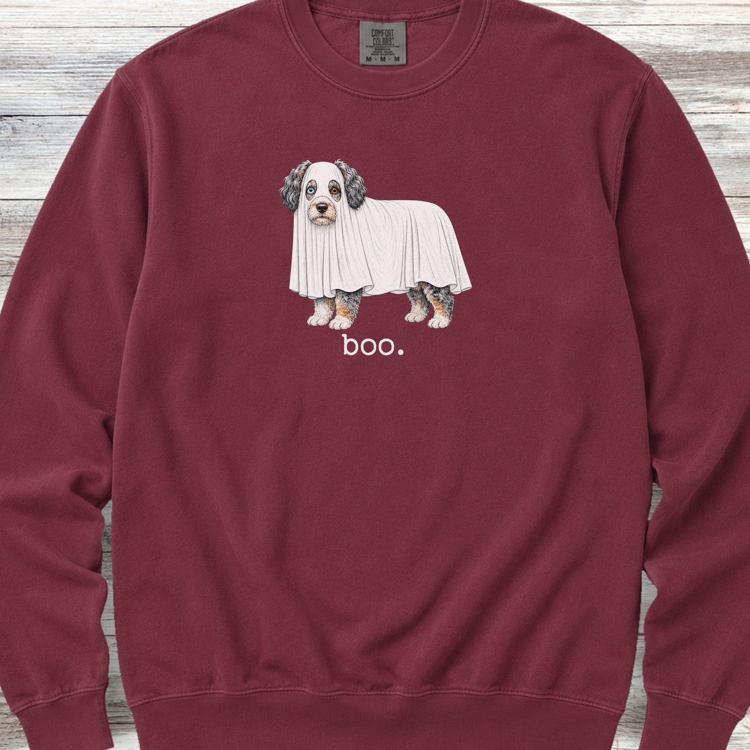 Aussiedoodle Boo Sweatshirt - Crimson