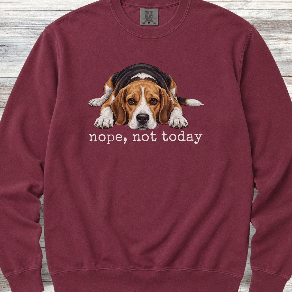 Beagle Nope Sweatshirt - Crimson