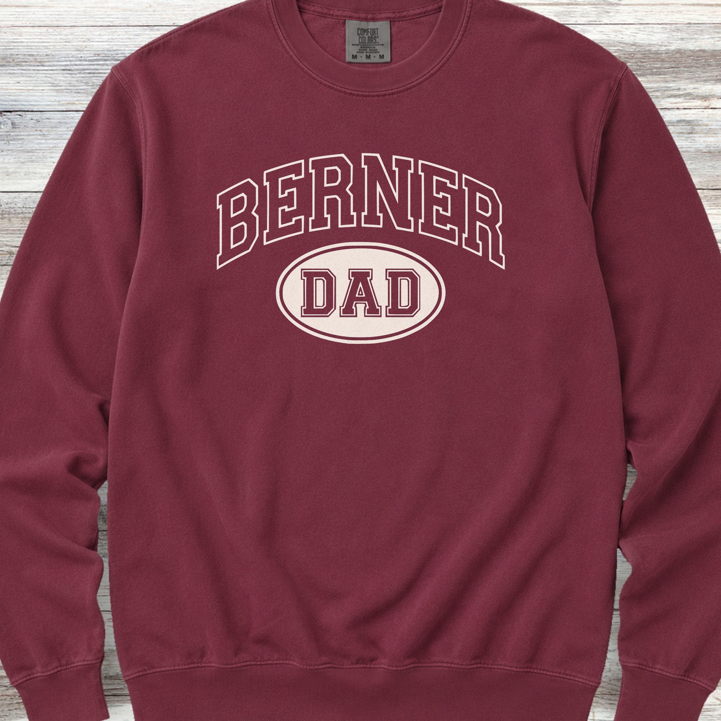 Bernese Mountain Dog Dad Sweatshirt - Crimson