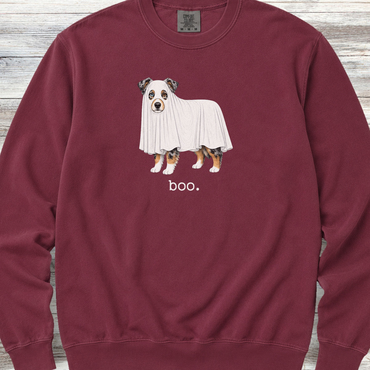 American Shepherd Boo Sweatshirt - Crimson