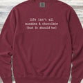 Australian Shepherd Chocolate Life Sweatshirt - Crimson