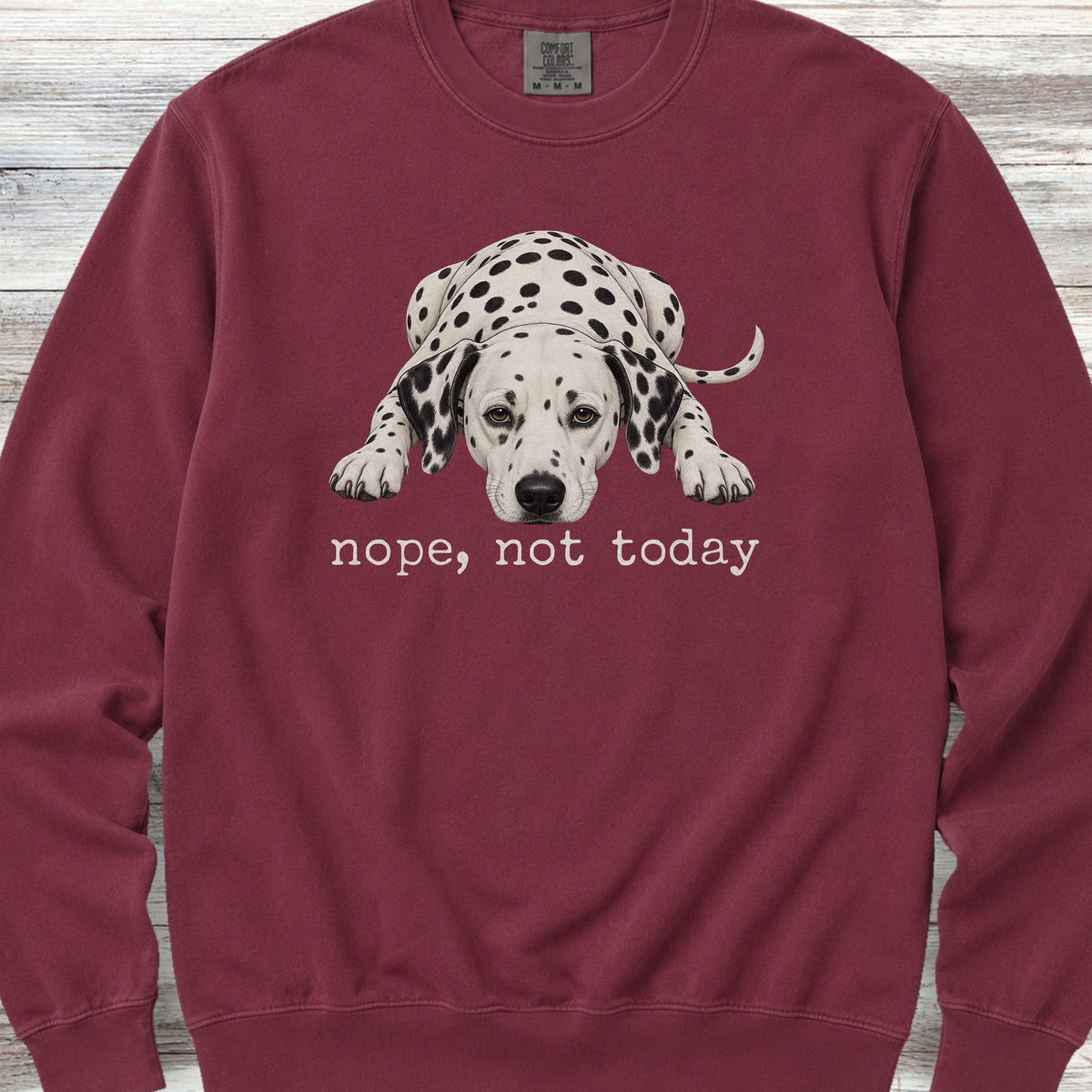 Dalmatian Nope Sweatshirt - Crimson