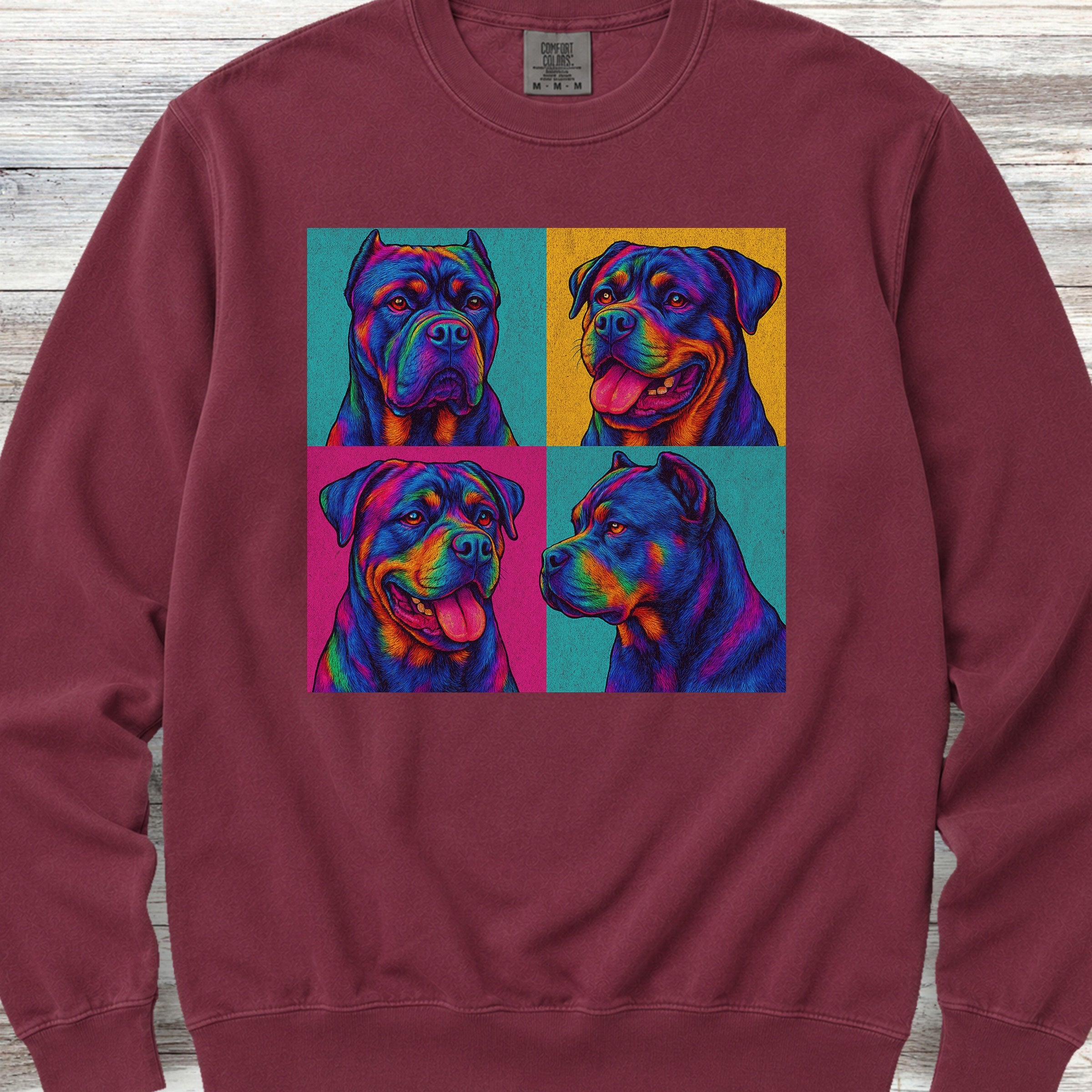 Cane Corso Pop Art Sweatshirt - Crimson