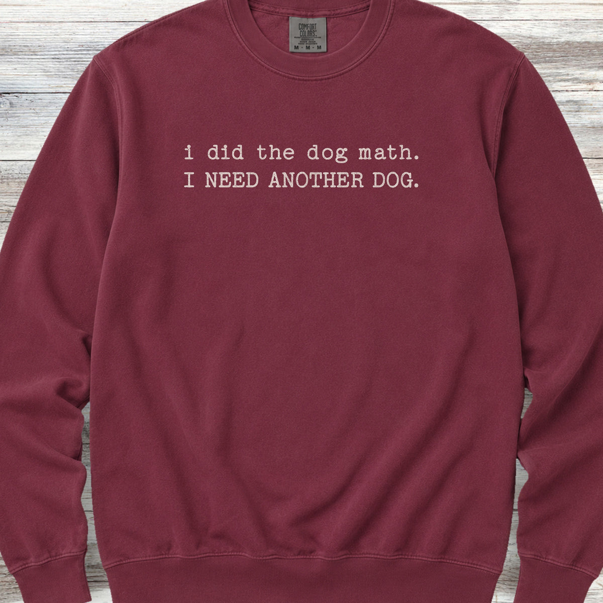 Dog Math Sweatshirt - Crimson