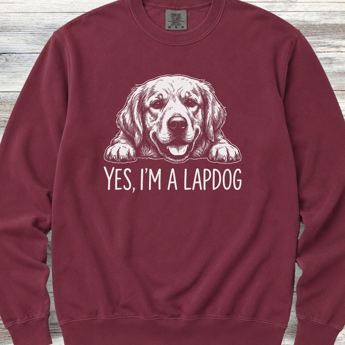 Golden Retriever Lapdog Sweatshirt - Crimson