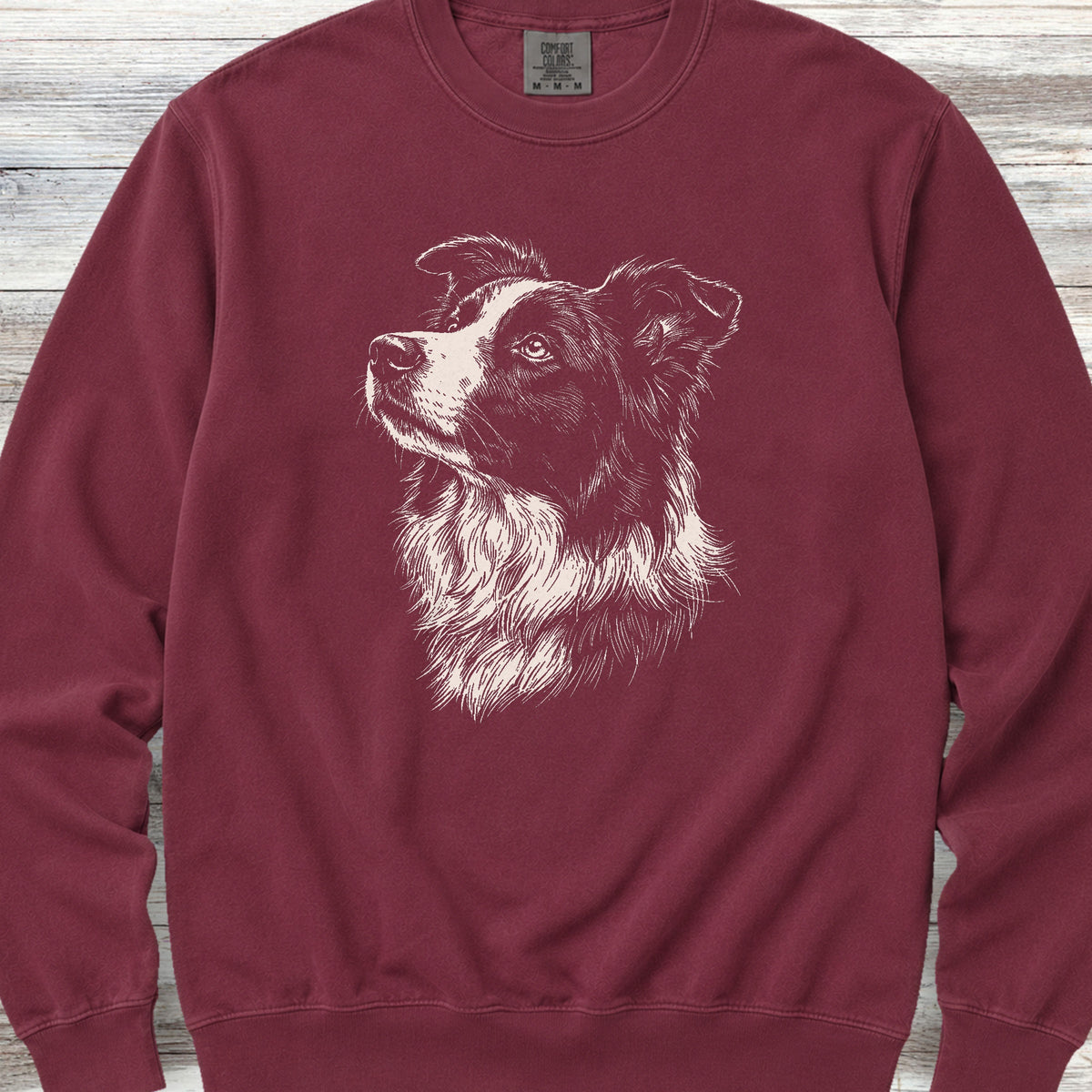 Border Collie Loyalty Sweatshirt - Crimson