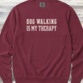 Dog Walking Therapy Sweatshirt - Crimson