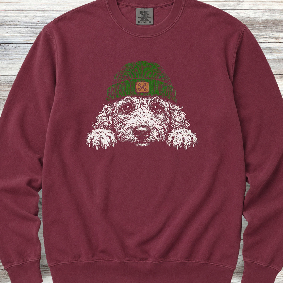 Doodle Peek-A-Doo Sweatshirt - Crimson