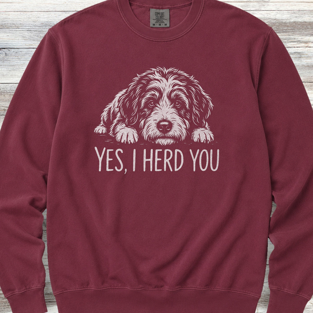 Bernedoodle Herd You Sweatshirt - Crimson