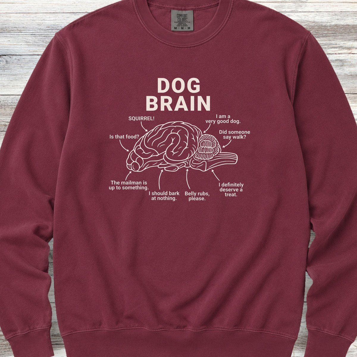 Dog Brain Sweatshirt - Crimson