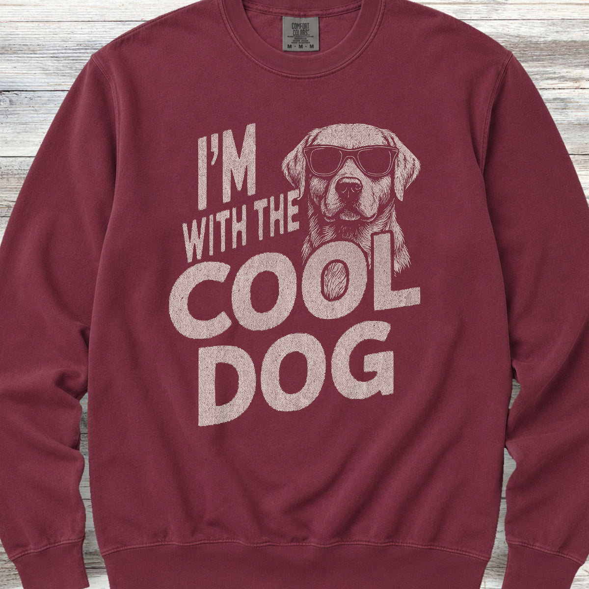 Labrador Retriever Cool Dog Sweatshirt - Crimson