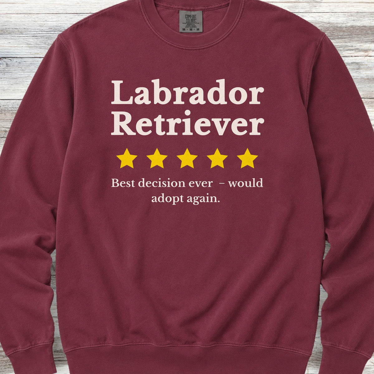 Labrador Retriever Review Sweatshirt - Crimson