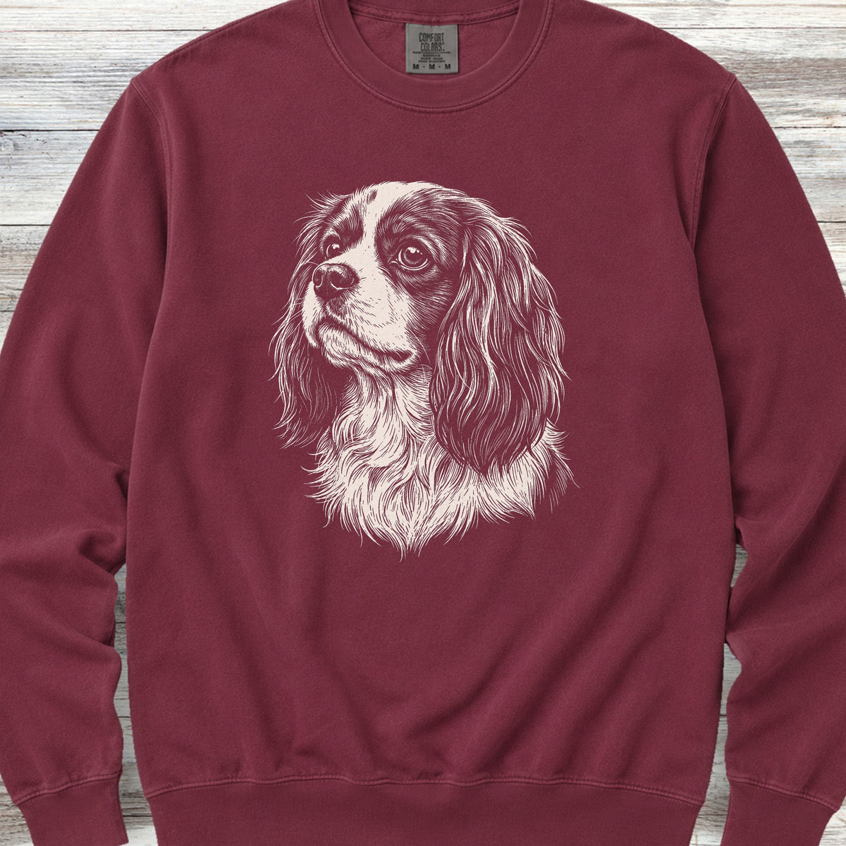Cavalier King Charles Spaniel Loyalty Sweatshirt - Crimson