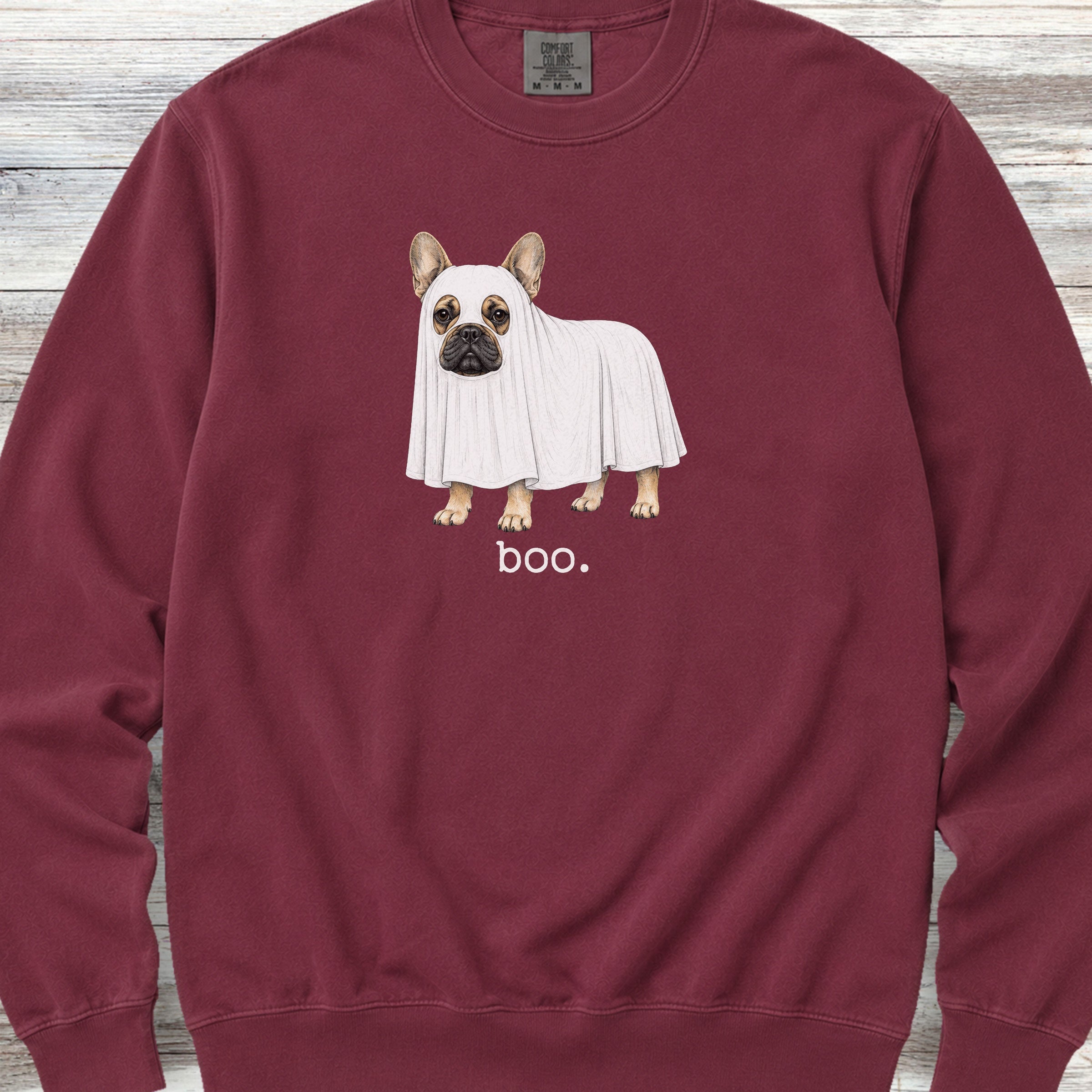 French Bulldog Boo Sweatshirt - Crimson